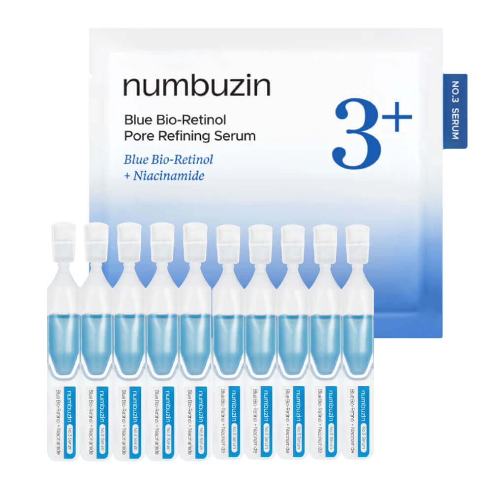 Сыворотка для сужения пор с ретинолом numbuzin No.3 Blue Bio-Retinol Pore Refining Serum 10 шт*1,3 мл