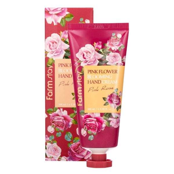 Farmstay Pink Flower Blooming Крем для рук Розовая роза