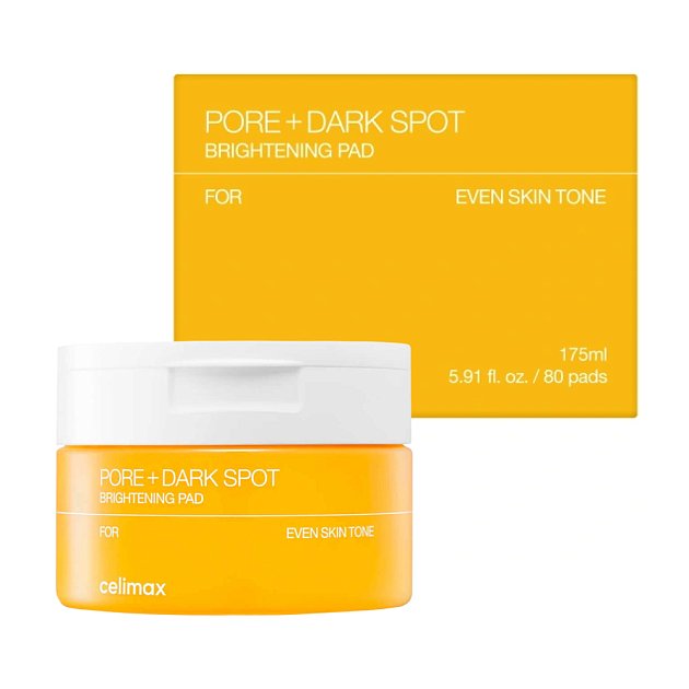 Тонер-пэды для выравнивания тона и рельефа кожи Celimax Pore+Dark Spot Brightening Pad 80 шт.