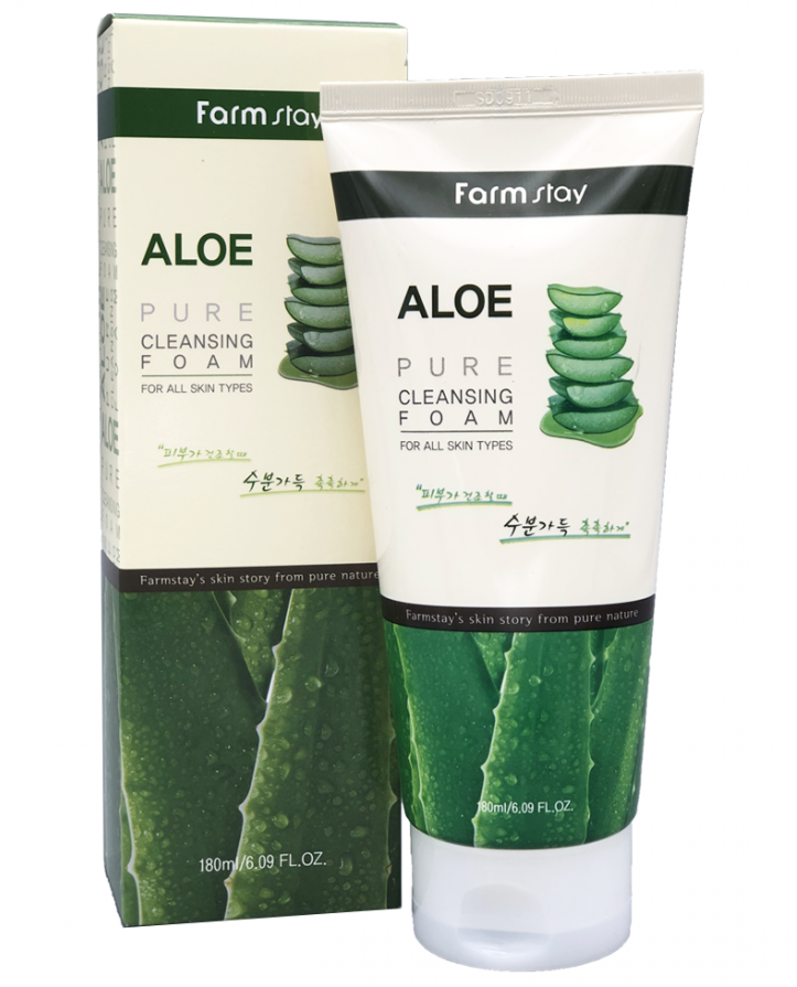 Farmstay Aloe Pure Очищающая пенка