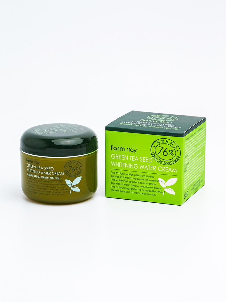 Увлажняющий осветляющий крем с семенами зеленого чая FarmStay Green Tea Seed Whitening Water Cream