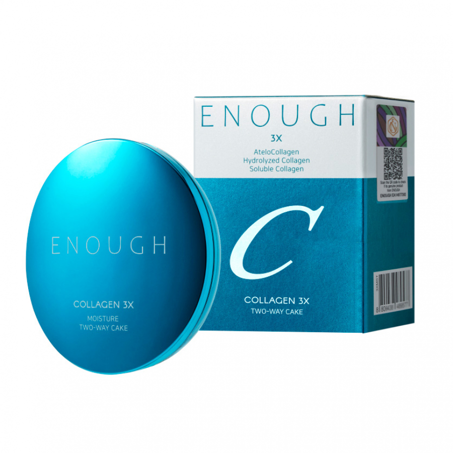 Увлажняющая пудра с коллагеном ENOUGH Collagen 3X Moisture Two-way Cake SPF28