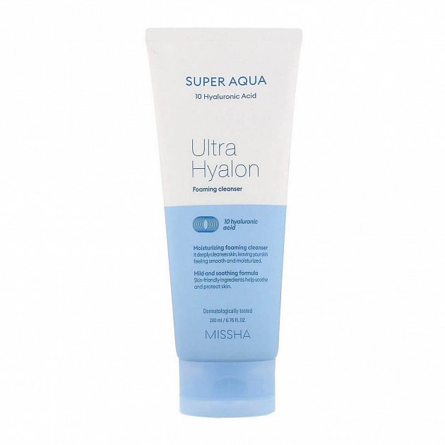 Пенка для умывания Missha Super Aqua Ultra Hyalron Cleansing Foam