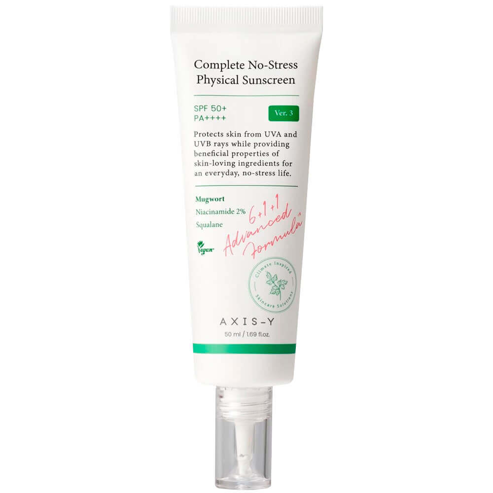 Лёгкий минеральный санскрин AXIS-Y Complete No-Stress Physical Sunscreen V. 3 SPF50+ PA++++
