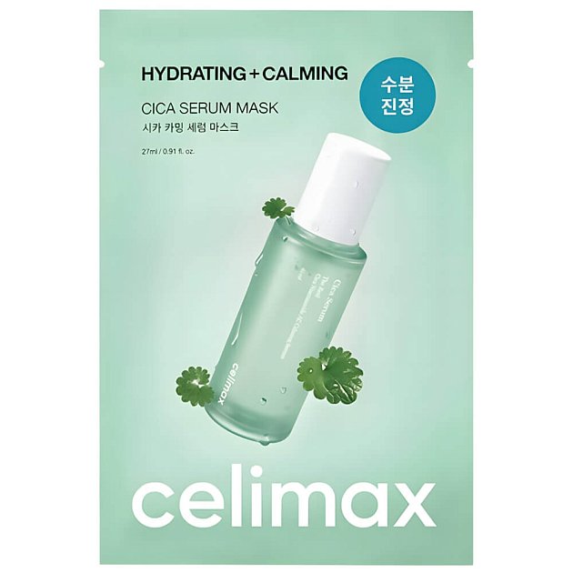 Успокаивающая маска с экстрактом центеллы Celimax Hydrating+Calming Cica Serum Mask