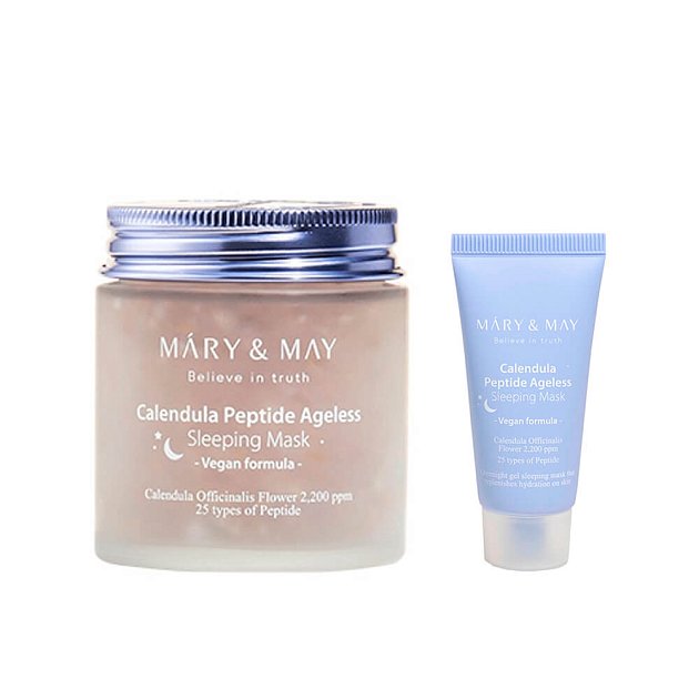 Ночная антивозрастная маска с лепестками календулы Mary&May Calendula Peptide Ageless Sleeping Mask 110 мл