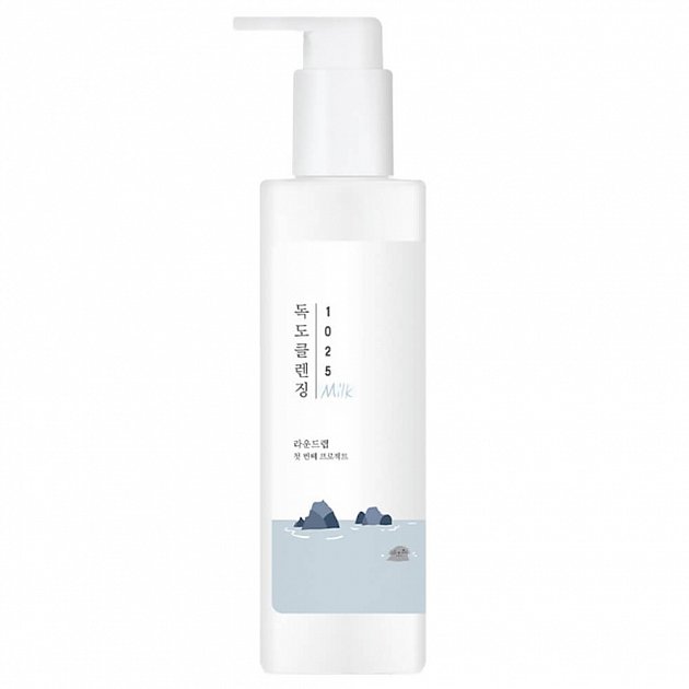 Нежное молочко для снятия макияжа с морской водой Round Lab 1025 Dokdo Cleansing Milk