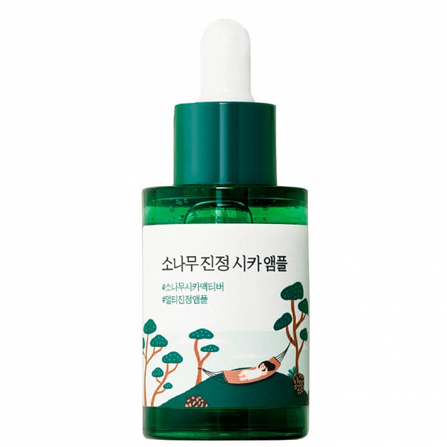 Ампула с экстрактами сосны и центеллы для проблемной кожи Round Lab Pine Calming Cica Ampoule