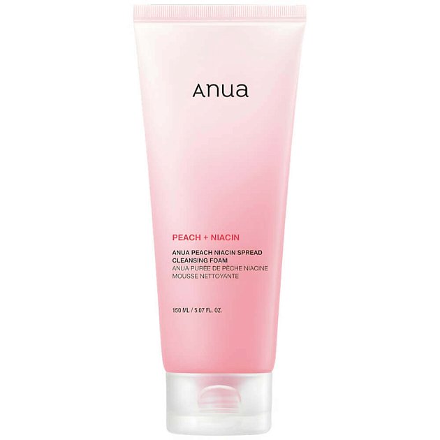 Пенка для умывания с ниацинамидом и персиком Anua Peach Niacin Spread Cleansing Foam