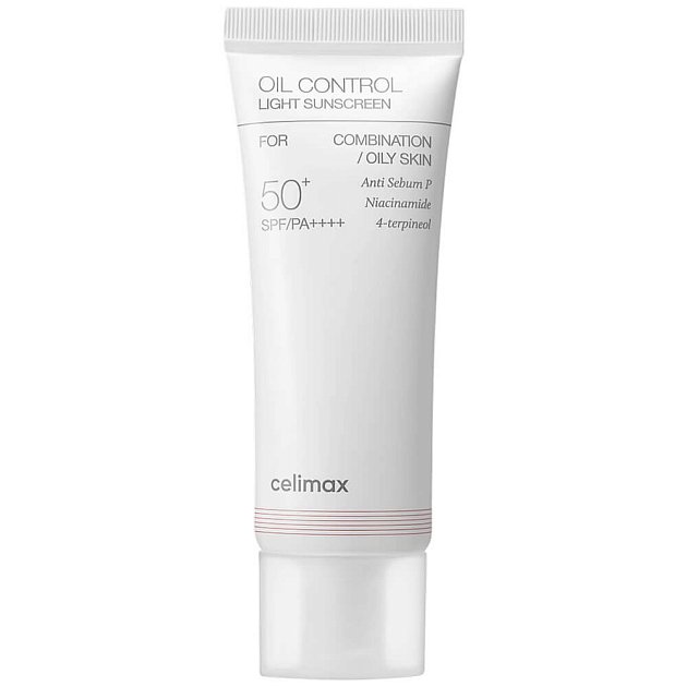 Лёгкий солнцезащитный крем для жирной кожи Celimax Oil Control Light Sunscreen SPF50+ PA++++