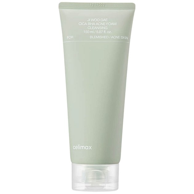 Очищающая пенка с BHA и центеллой Celimax Ji Woo Gae Cica BHA Acne Foam Cleansing