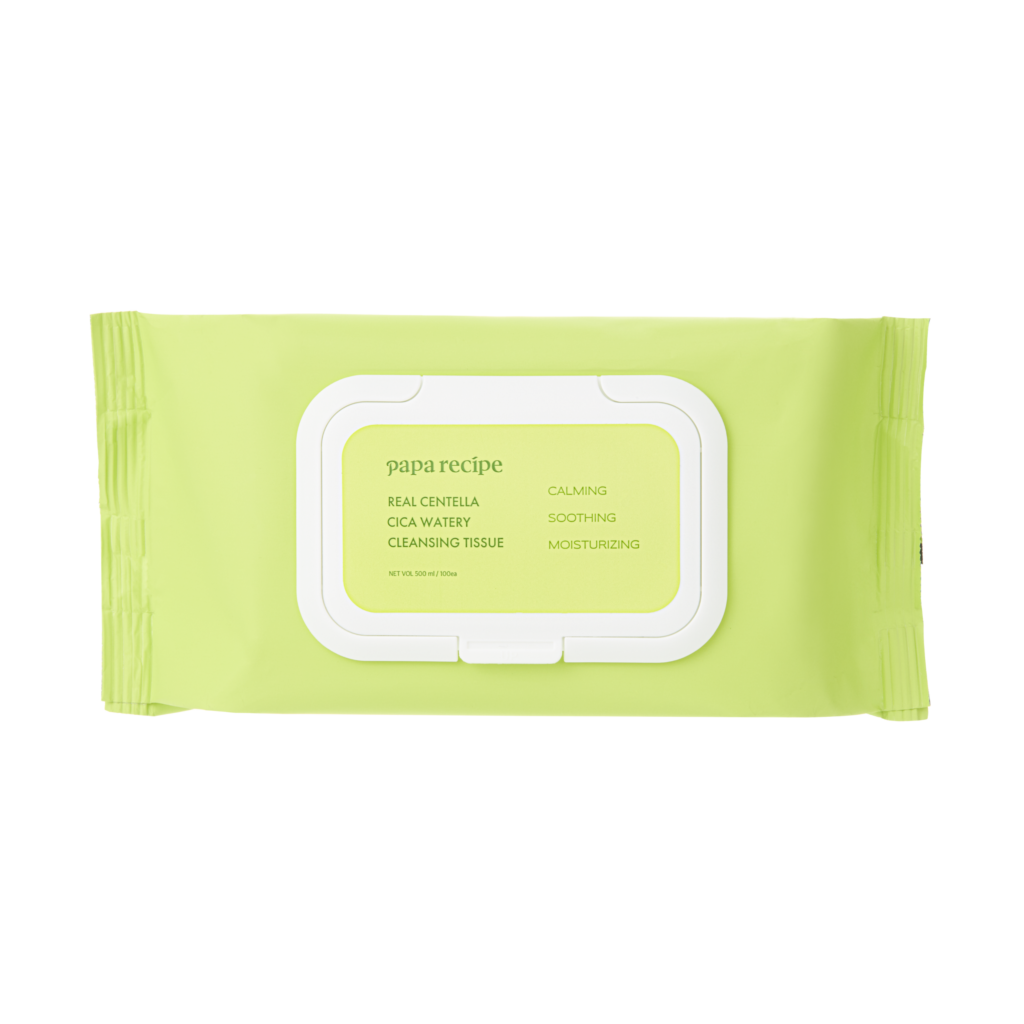 Салфетки для снятия макияжа Papa Recipe Real Centella Cica Watery Cleansing Tissue