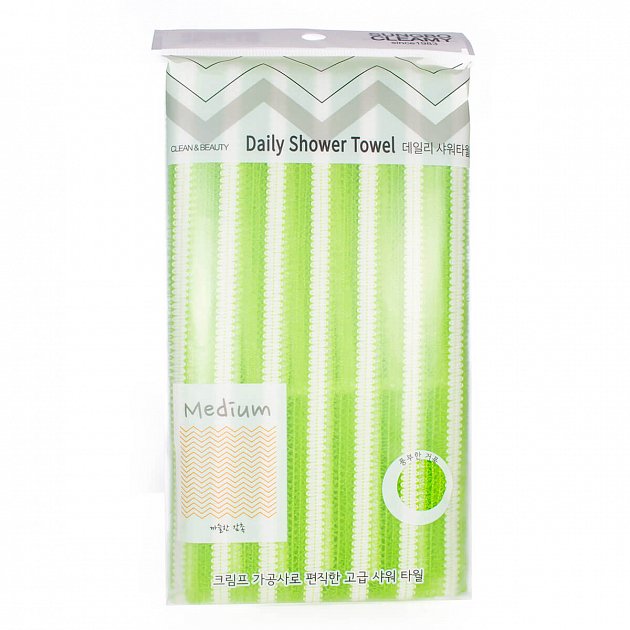 Мочалка для тела средней жесткости Sung Bo Cleamy Clean & Beauty Daily Shower Towel
