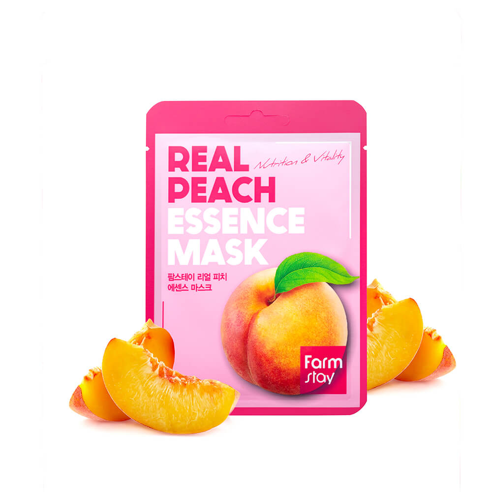 Маска с эссенцией Farmstay Real Peach Essence, набор из 10 предметов