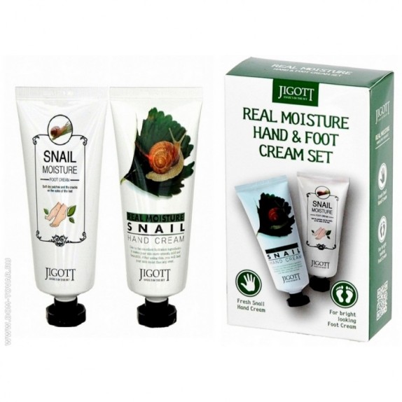 Набор кремов для рук и ног Jigott Real Moisture Hand & Foot Cream Set